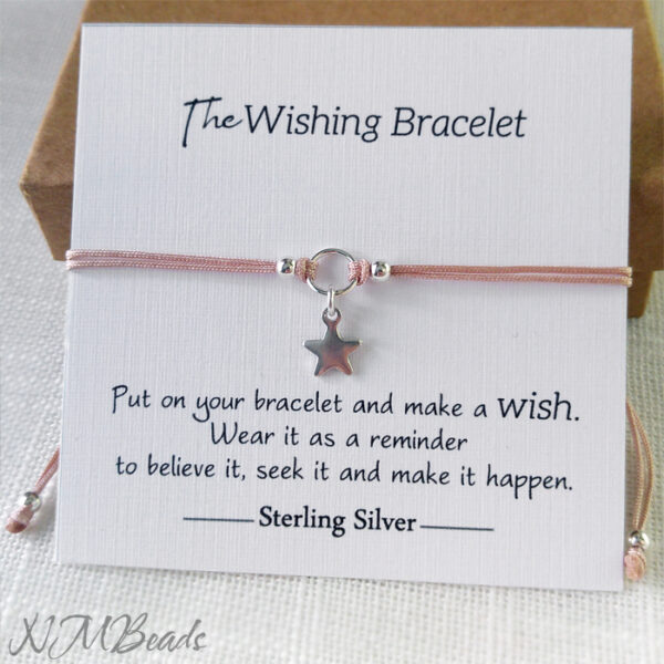 Delicate Star Bracelet Sterling Silver Choose Color Adjustable Stacking Simple String Wish Bracelet Everyday Jewelry Bestfriend Gift For Her